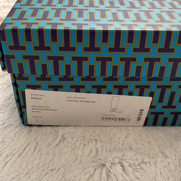 Tory Burch - Women's - Brown Leather Riding Boot - Size 7 - Picture 14 of 16